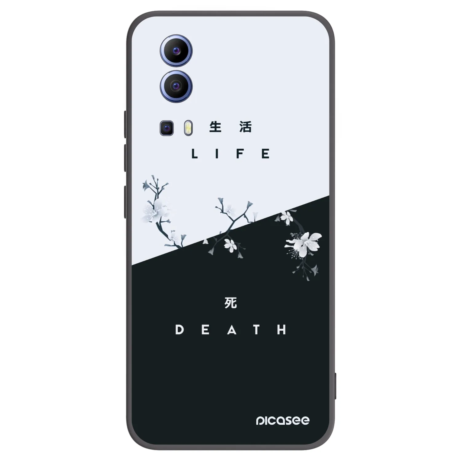 Picasee silikonowe czarne etui na Vivo Y52 5G - Life - Death