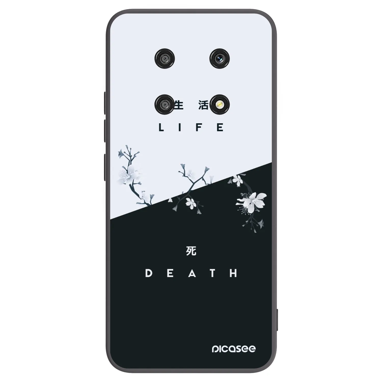 Picasee silikonowe czarne etui na Honor Magic4 Lite 5G - Life - Death