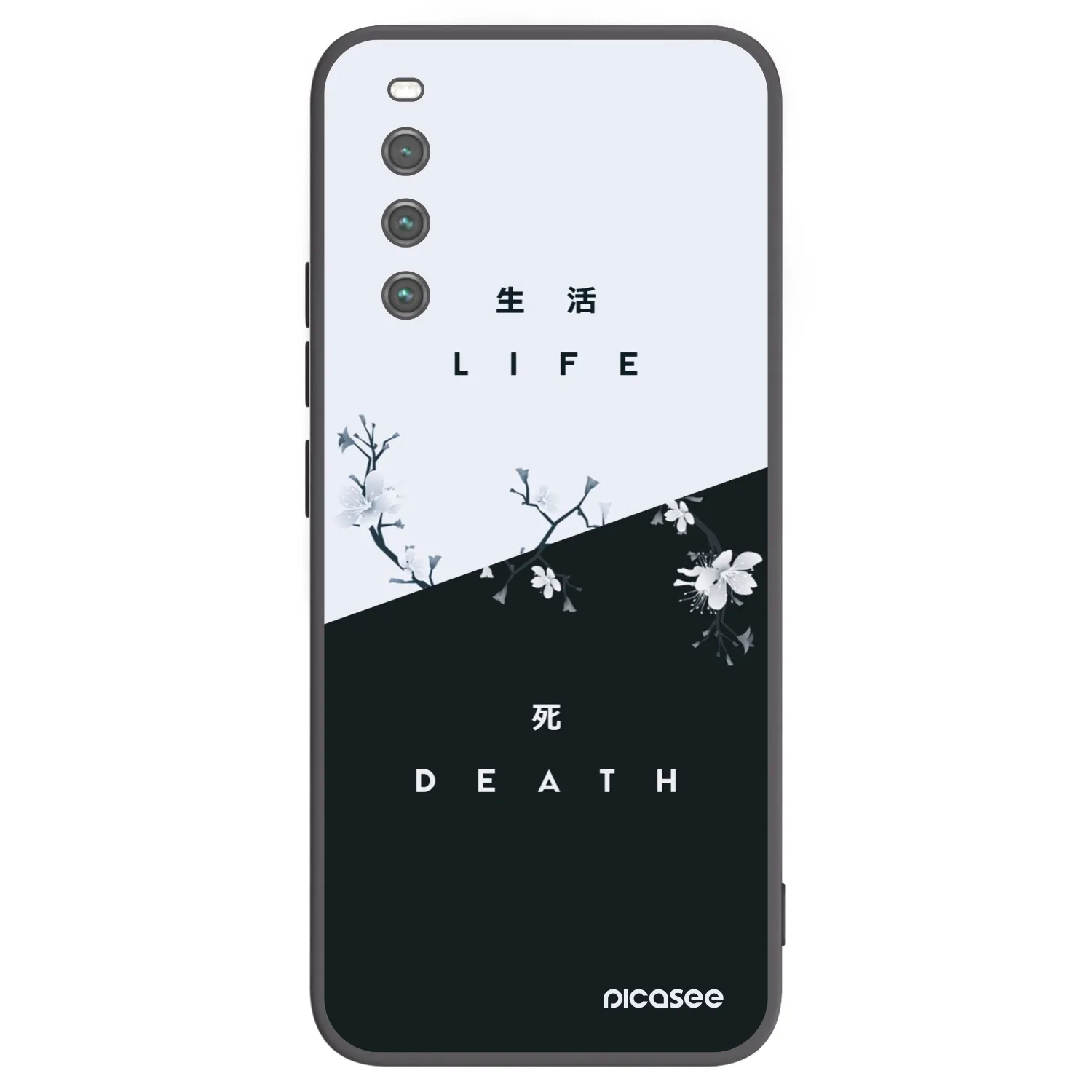 Picasee silikonowe czarne etui na Sony Xperia 10 IV 5G - Life - Death