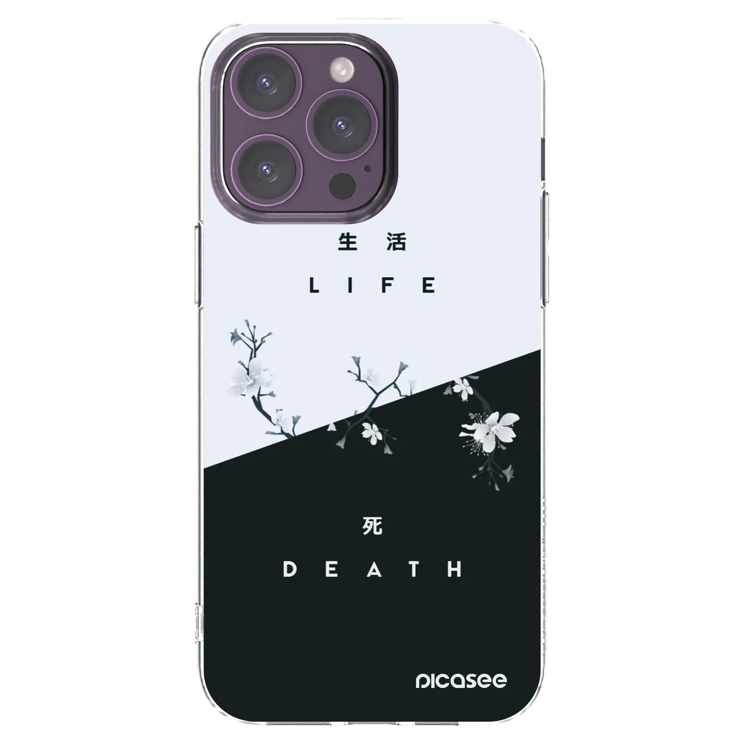 Picasee silikonowe przeźroczyste etui na Apple iPhone 14 Pro Max - Life - Death