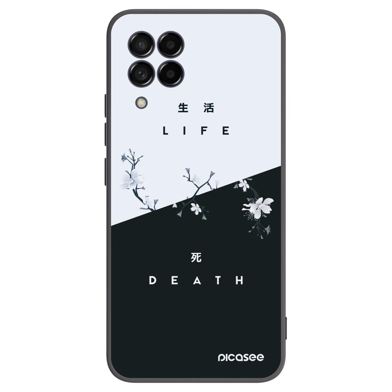 Picasee silikonowe czarne etui na Samsung Galaxy M53 5G - Life - Death