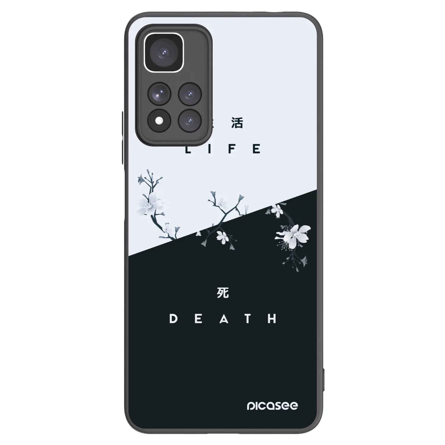 Picasee silikonowe czarne etui na Xiaomi Redmi Note 11 Pro+ 5G - Life - Death