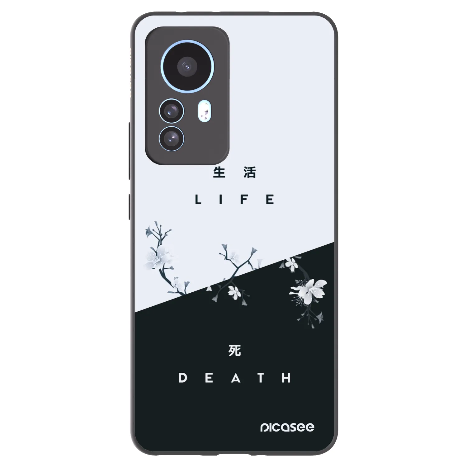 Picasee silikonowe czarne etui na Xiaomi 12T Pro - Life - Death