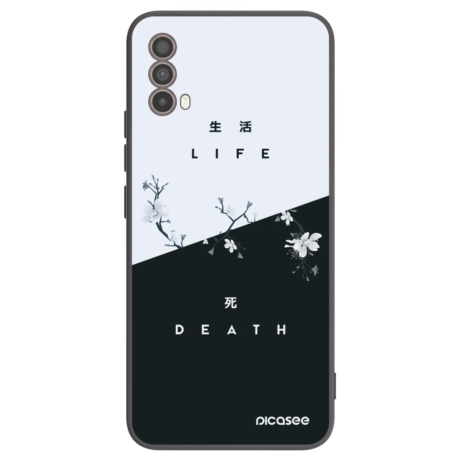 Picasee silikonowe czarne etui na Motorola Moto E40 - Life - Death