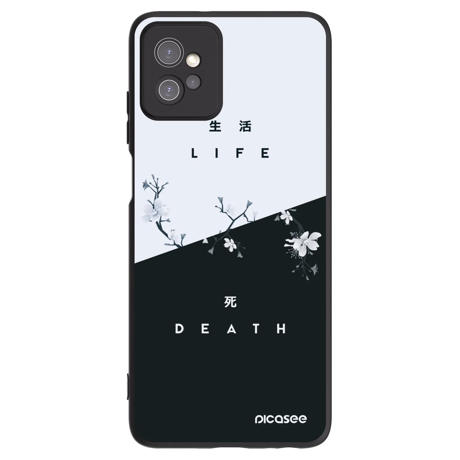 Picasee silikonowe czarne etui na Motorola Moto G32 - Life - Death