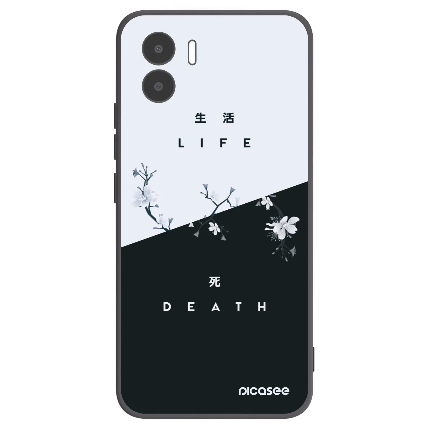 Picasee silikonowe czarne etui na Xiaomi Redmi A1 - Life - Death