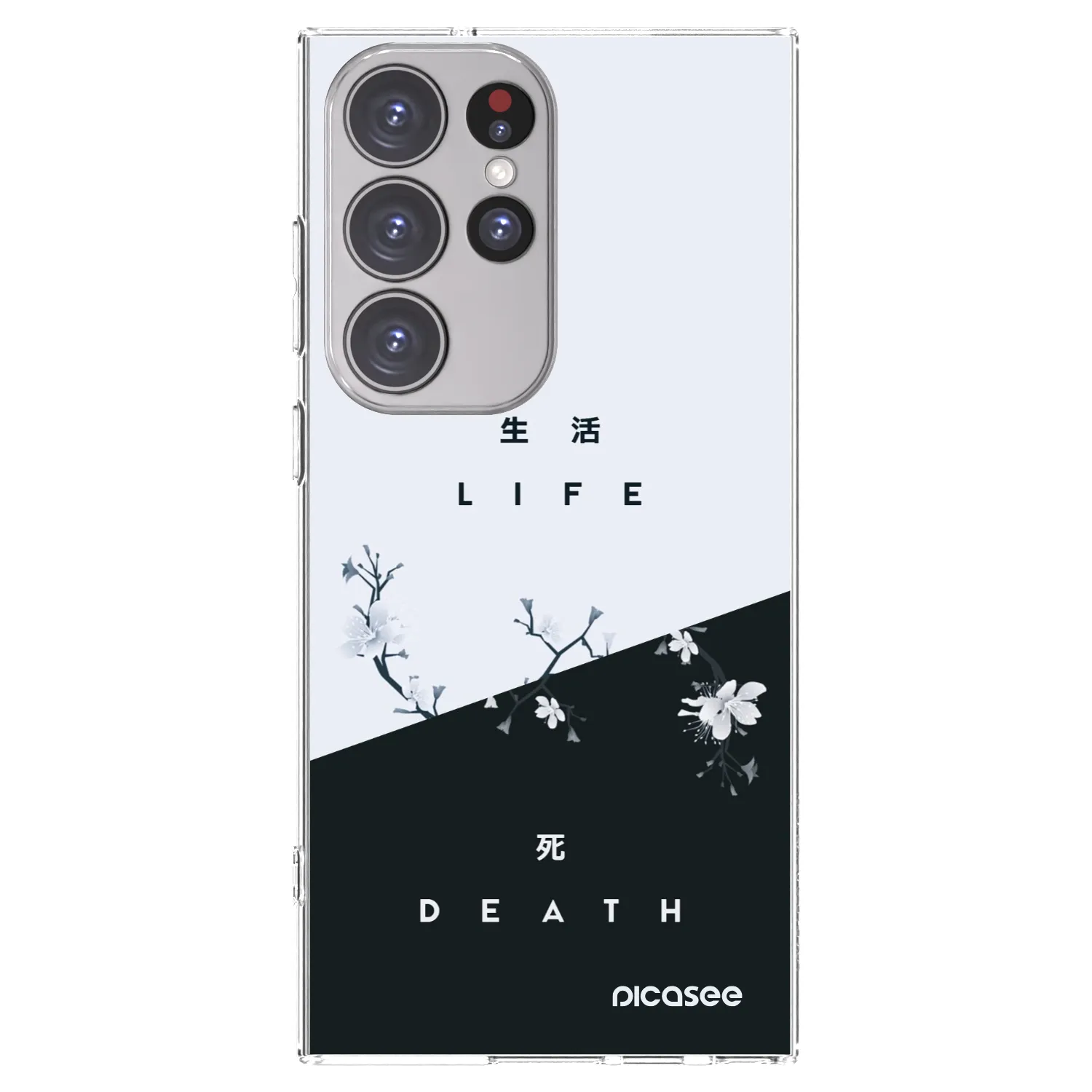 Picasee silikonowe przeźroczyste etui na Samsung Galaxy S23 Ultra 5G - Life - Death