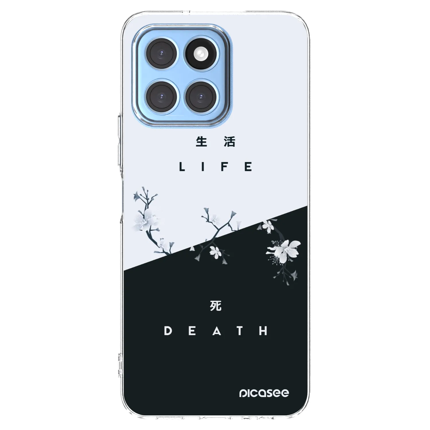 Picasee silikonowe przeźroczyste etui na Honor X8 5G - Life - Death