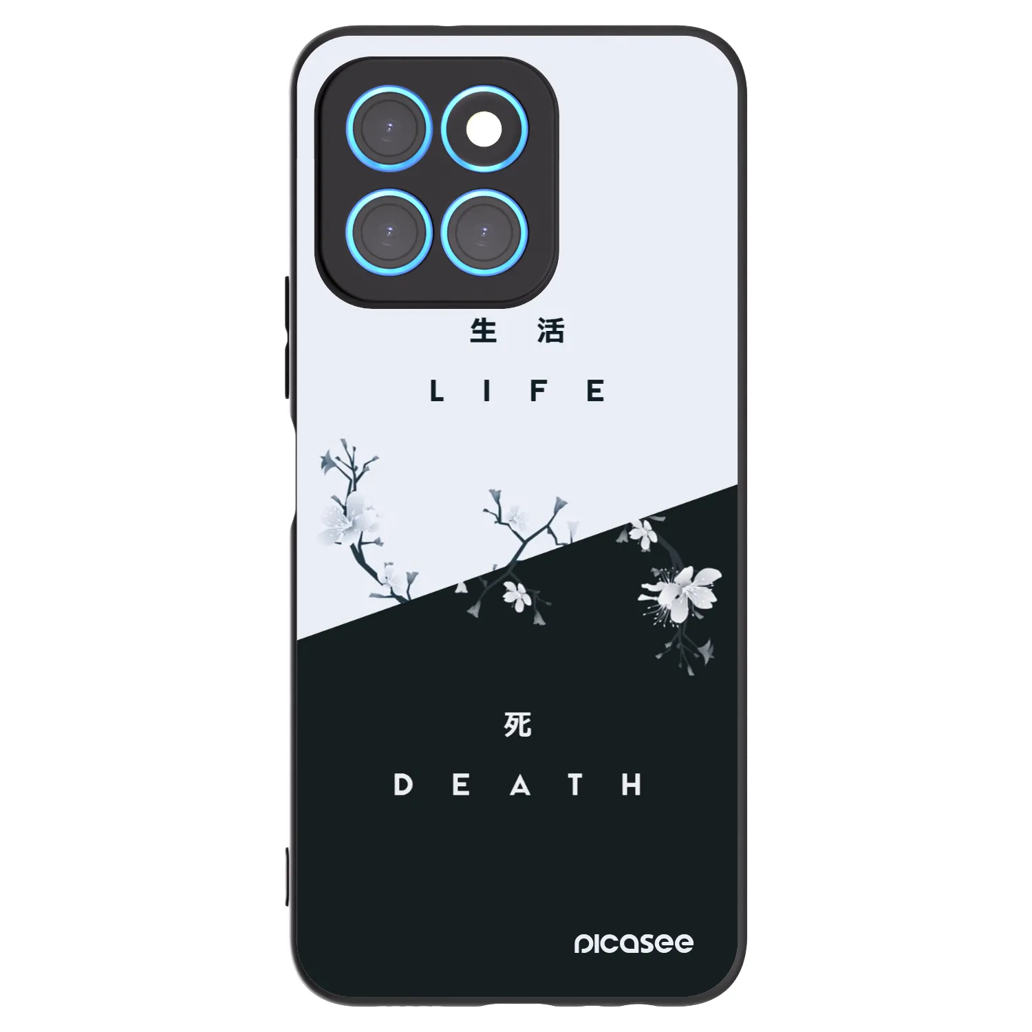 Picasee silikonowe czarne etui na Honor X6 - Life - Death