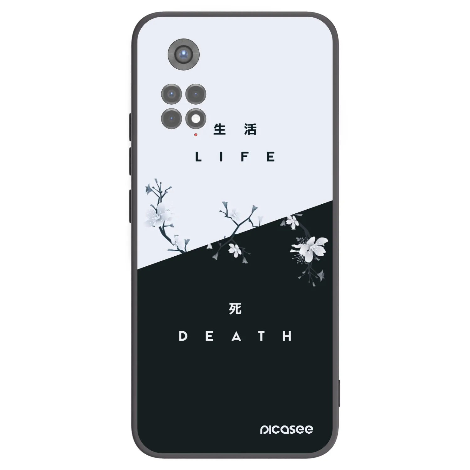 Picasee silikonowe czarne etui na Xiaomi Redmi Note 11S 5G - Life - Death