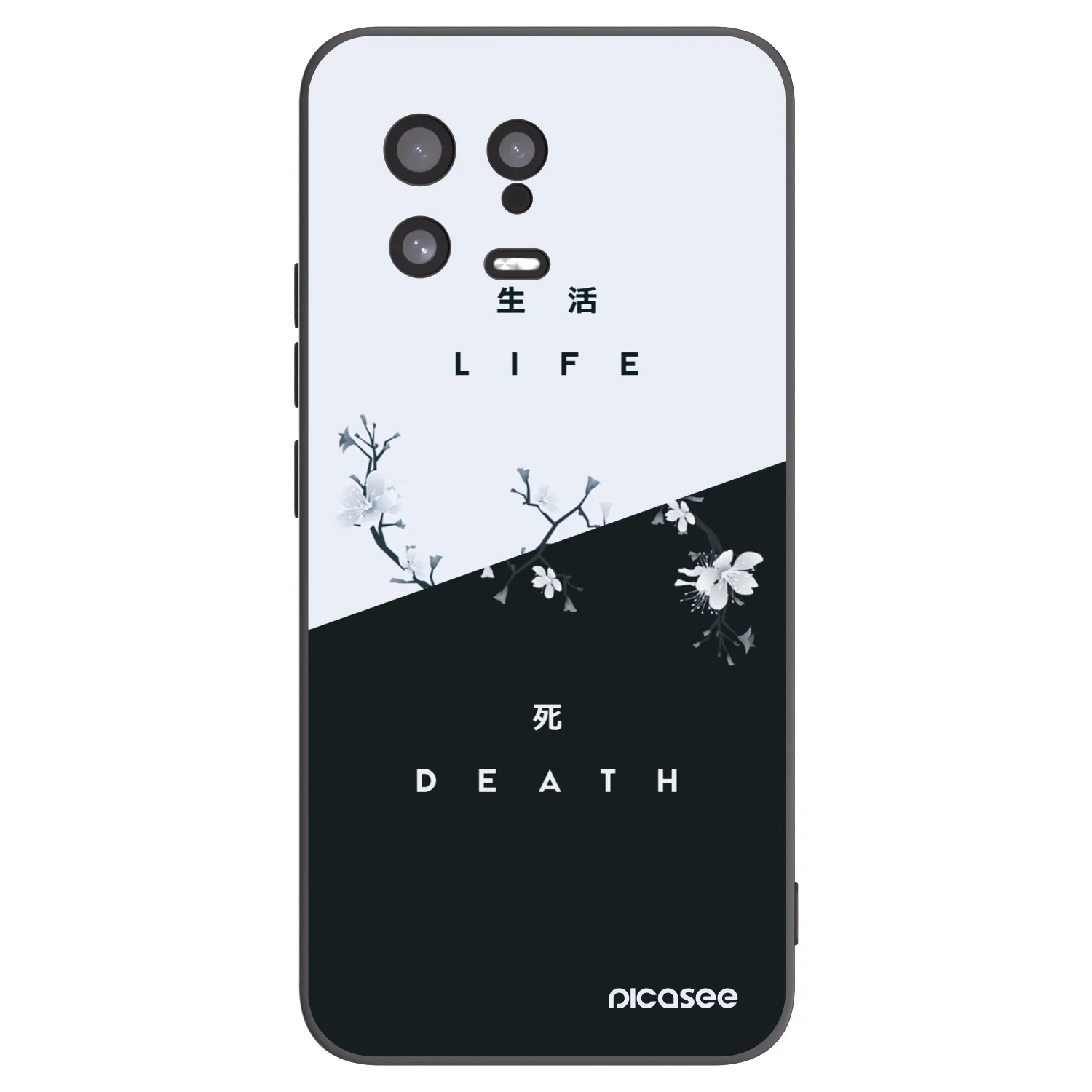Picasee silikonowe czarne etui na Xiaomi 13 - Life - Death
