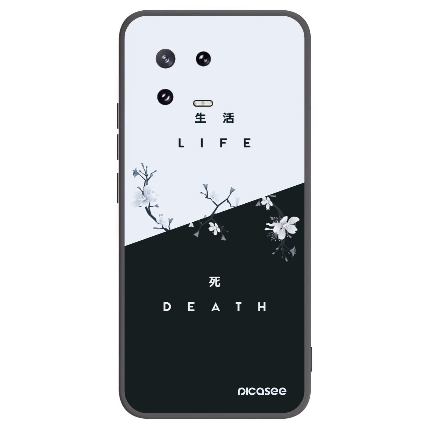 Picasee silikonowe czarne etui na Xiaomi 13 Pro - Life - Death