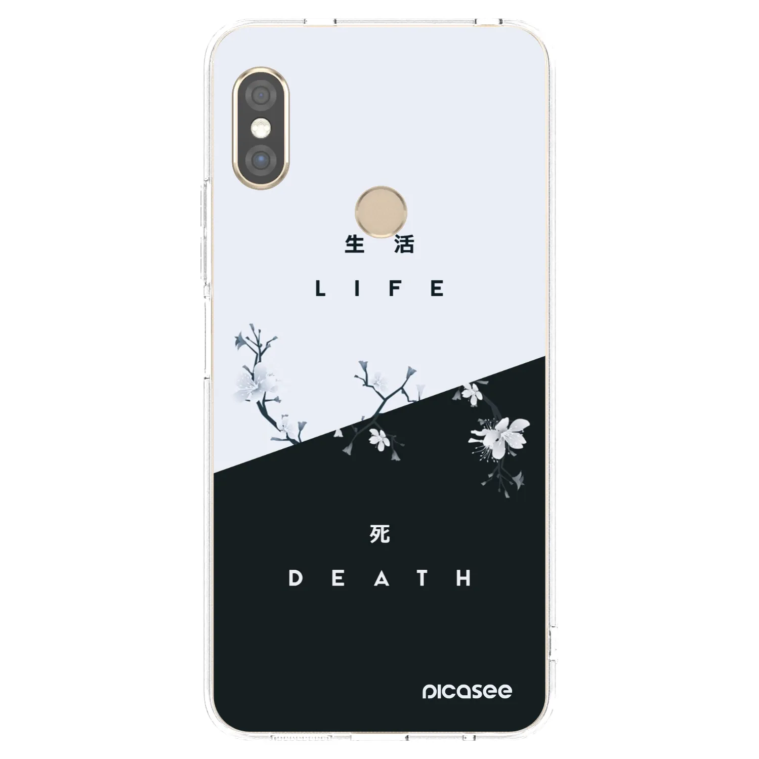 Picasee silikonowe przeźroczyste etui na Xiaomi Redmi Note 5 Global - Life - Death