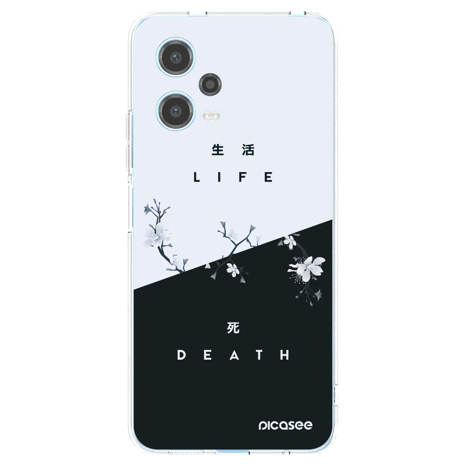 Picasee silikonowe przeźroczyste etui na Xiaomi Redmi Note 12 5G - Life - Death