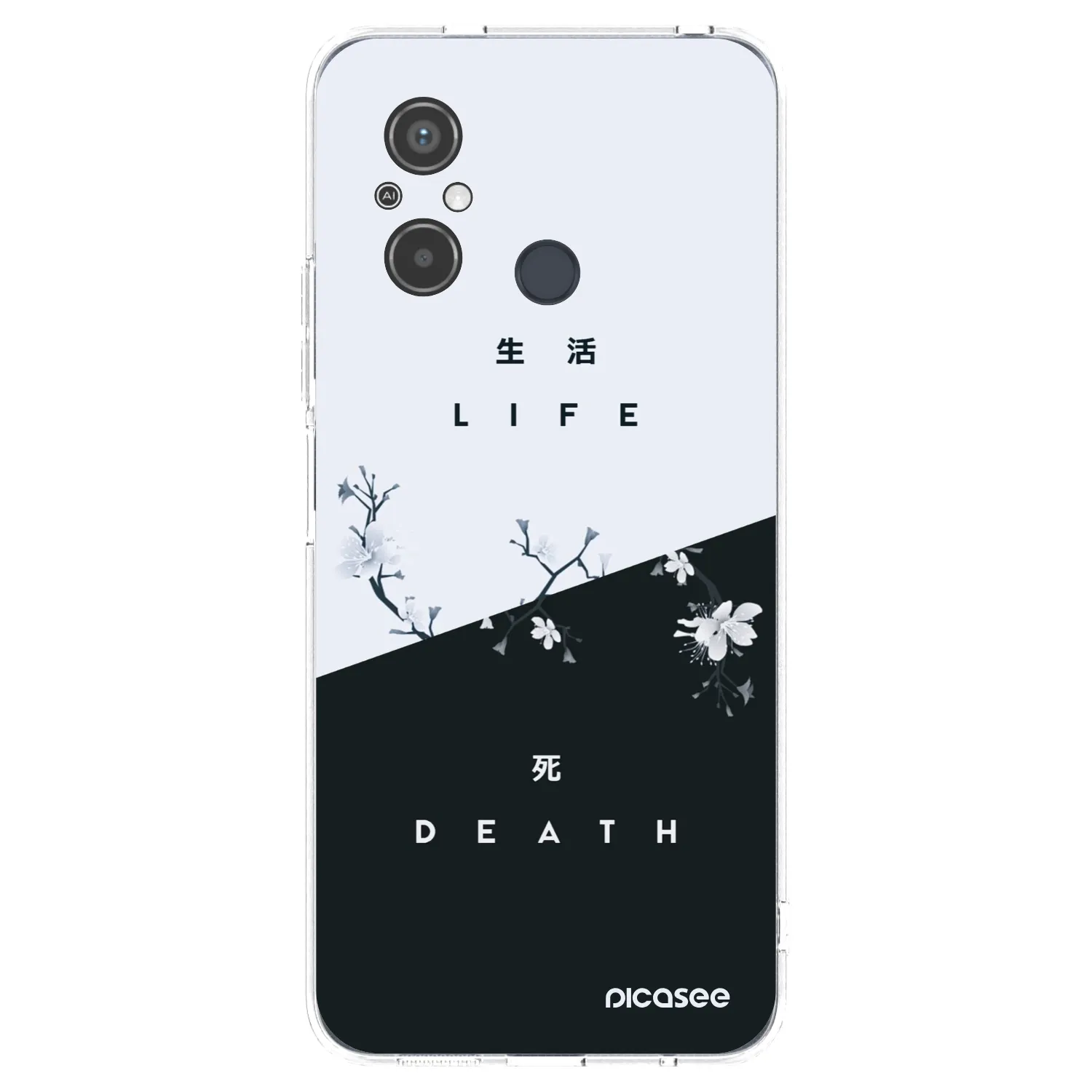 Picasee silikonowe przeźroczyste etui na Xiaomi Redmi 12C - Life - Death