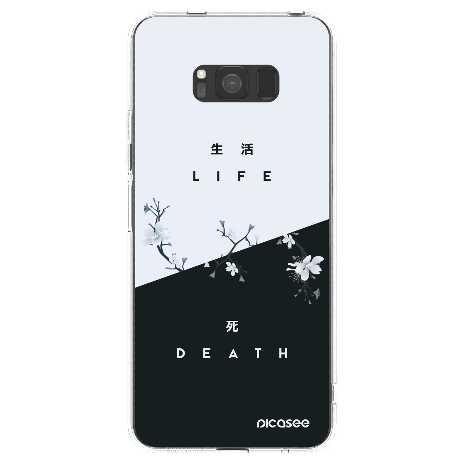 Picasee silikonowe przeźroczyste etui na Samsung Galaxy S8 G950F - Life - Death