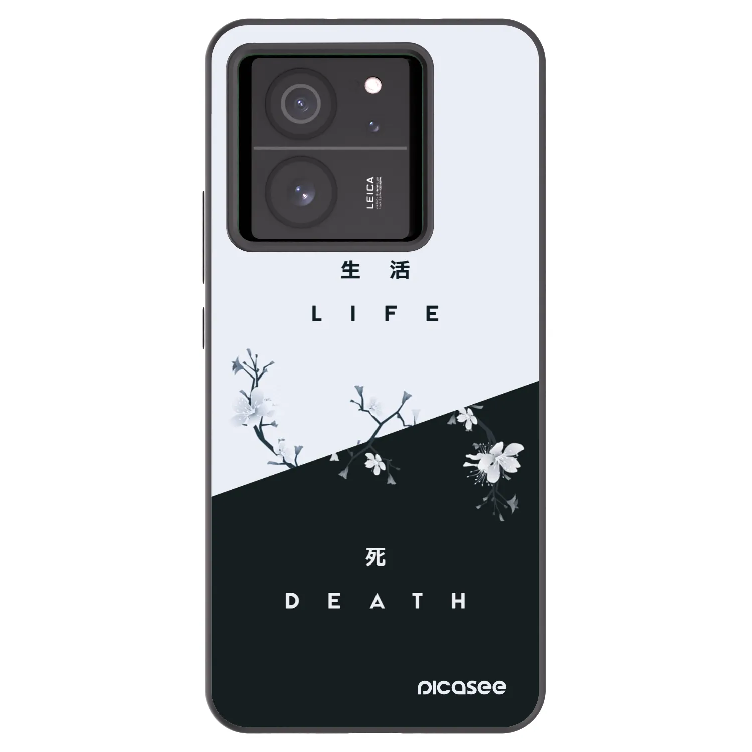 Picasee silikonowe czarne etui na Xiaomi 13T - Life - Death