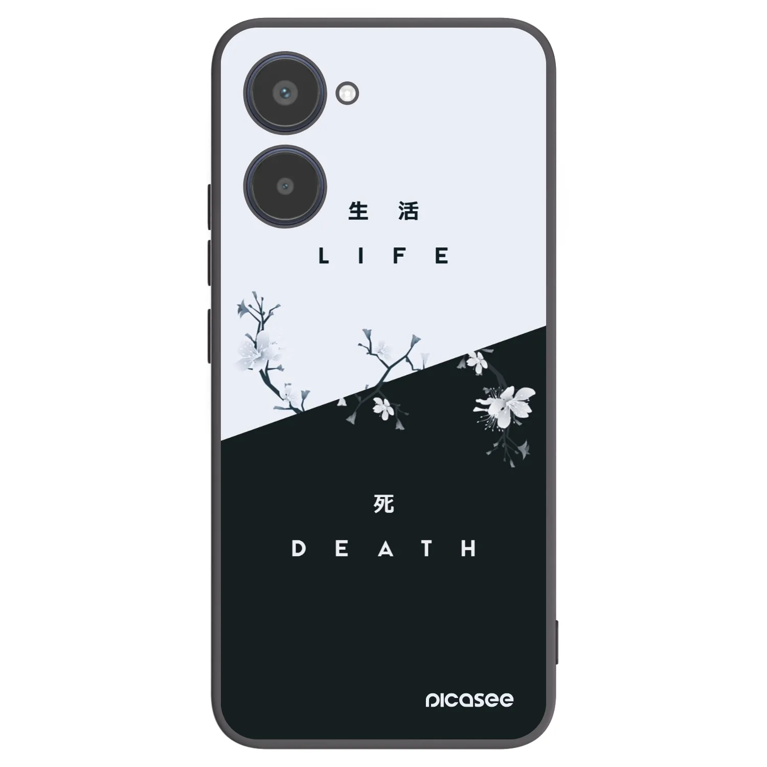 Picasee silikonowe czarne etui na Realme 10 4G - Life - Death