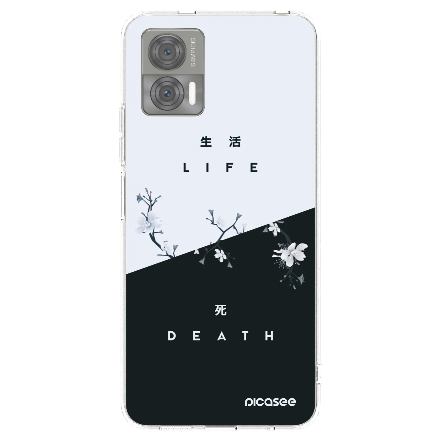 Picasee silikonowe przeźroczyste etui na Motorola Edge 30 Neo - Life - Death