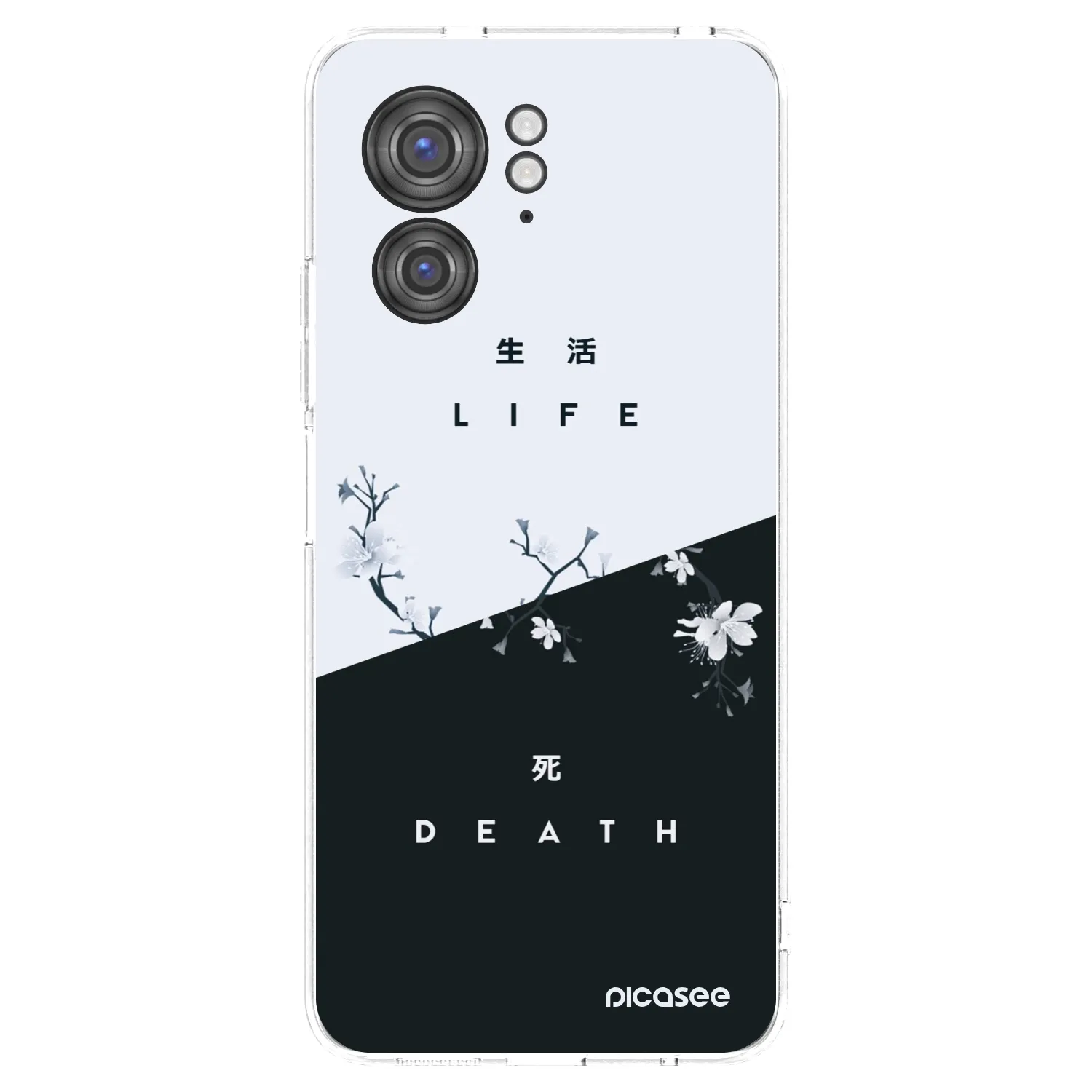 Picasee silikonowe przeźroczyste etui na Motorola Edge 40 - Life - Death