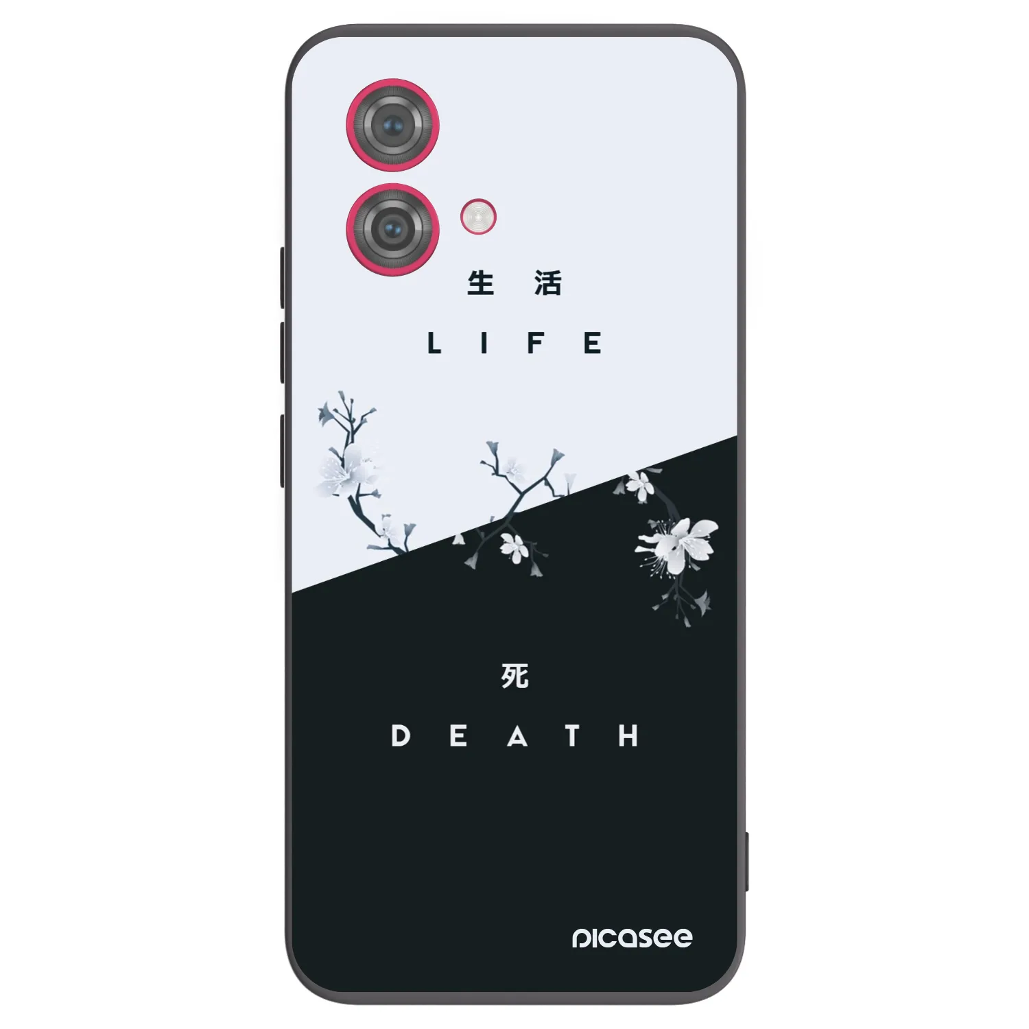 Picasee silikonowe czarne etui na Motorola Moto G84 5G - Life - Death