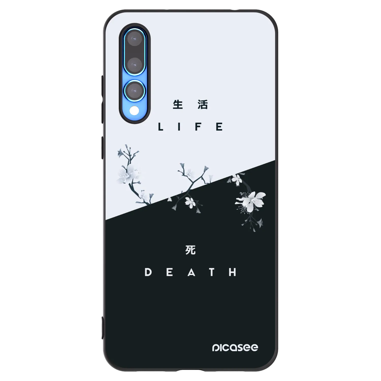 Picasee silikonowe czarne etui na Huawei P20 Pro - Life - Death