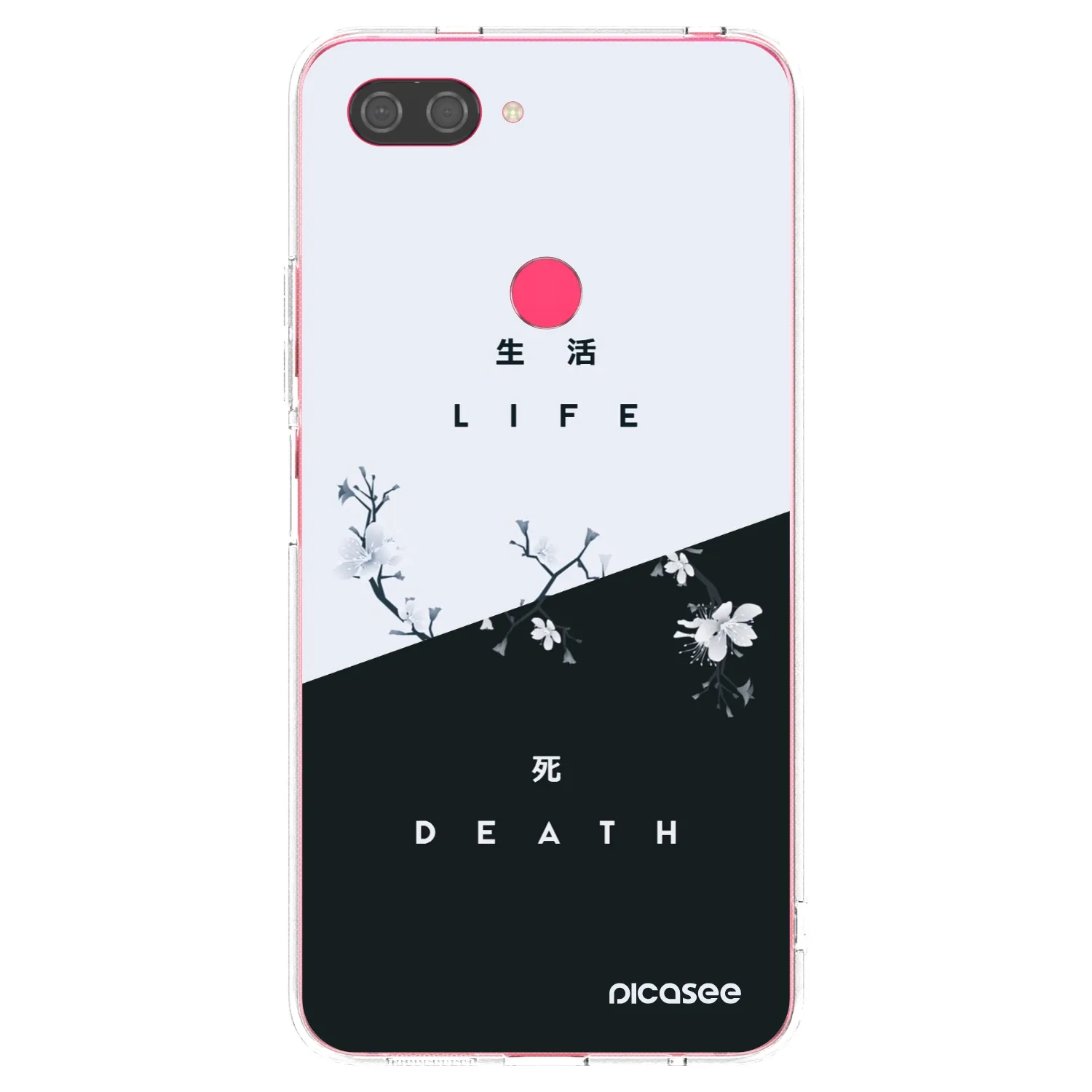 Picasee silikonowe przeźroczyste etui na Xiaomi Mi 8 Lite - Life - Death