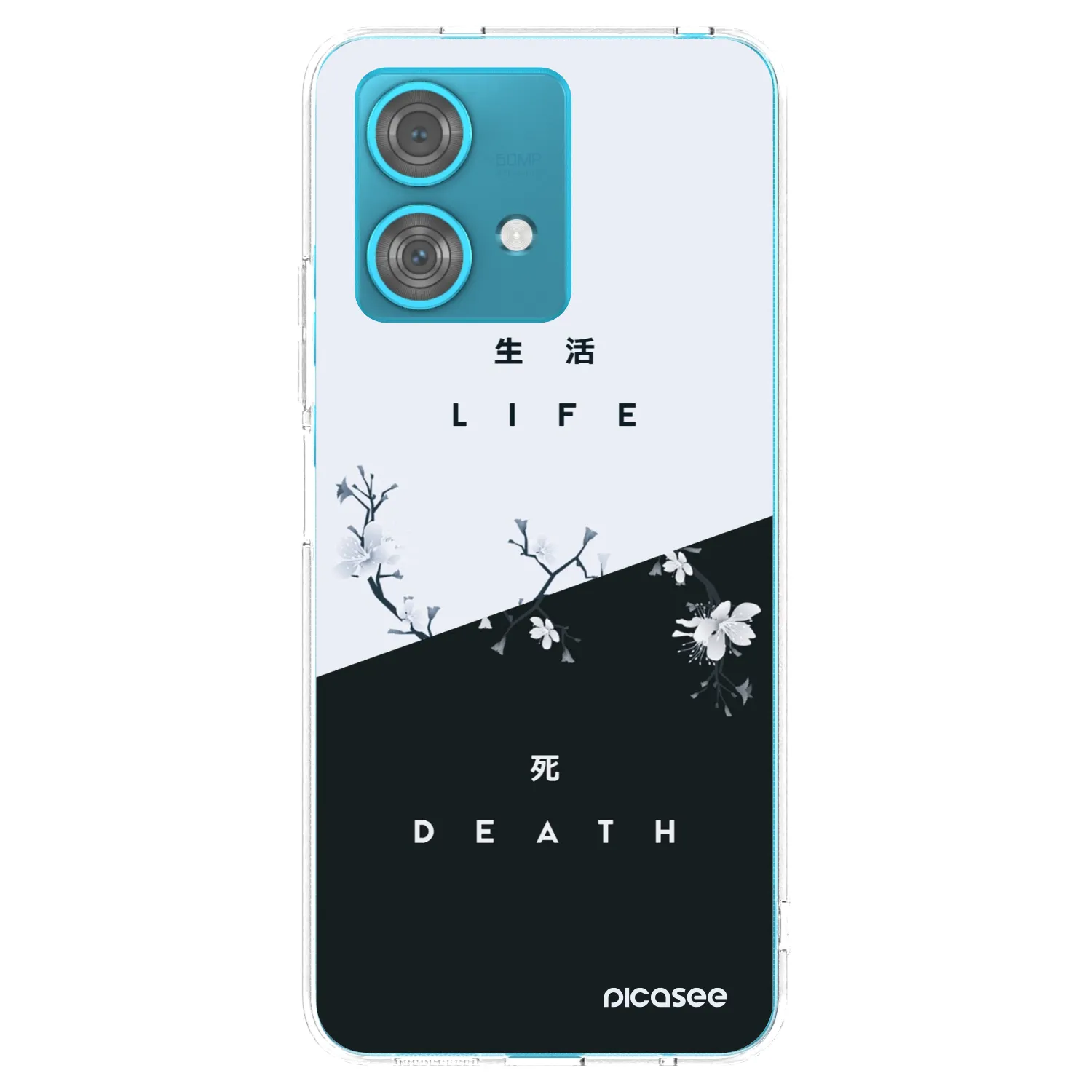 Picasee silikonowe przeźroczyste etui na Motorola Edge 40 Neo - Life - Death