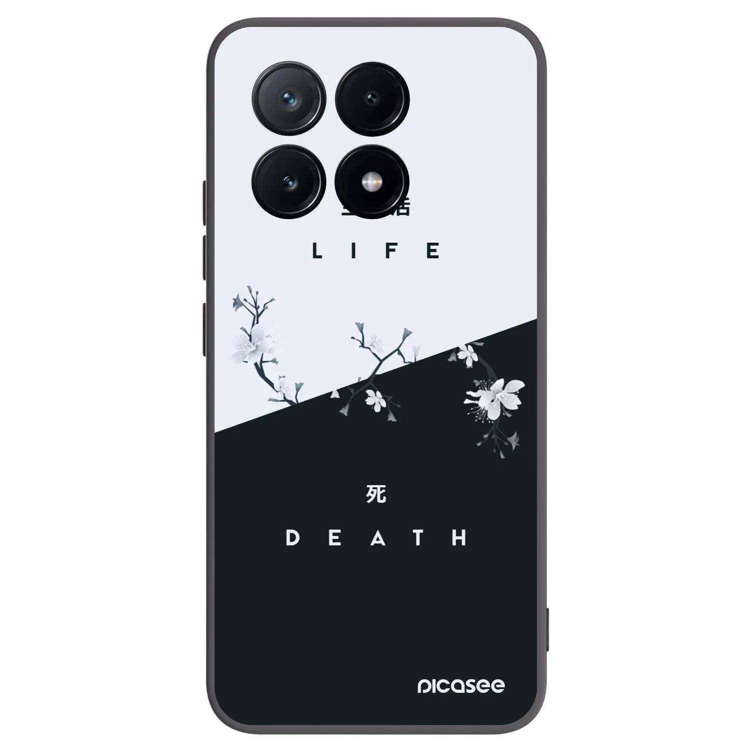Picasee silikonowe czarne etui na Xiaomi Poco X6 Pro - Life - Death