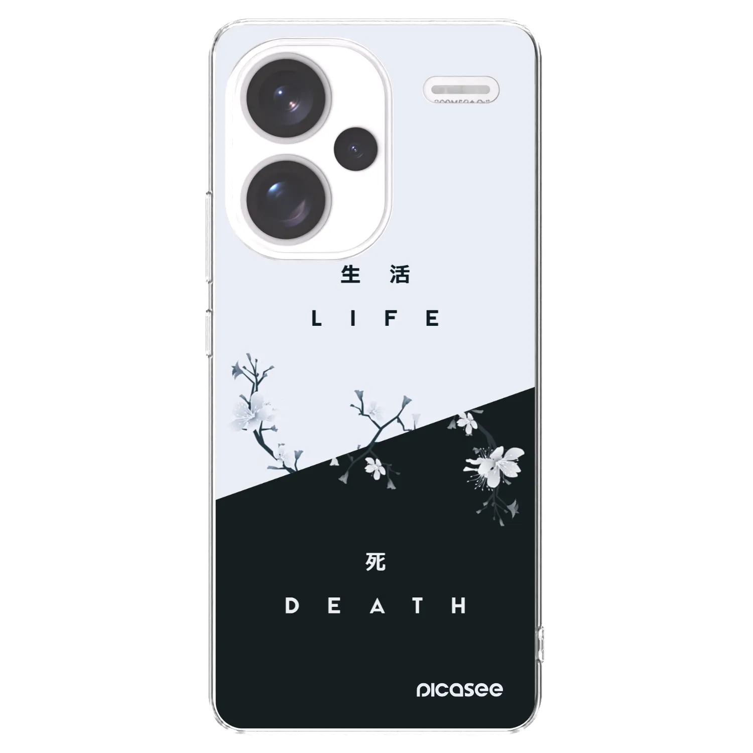 Picasee silikonowe przeźroczyste etui na Xiaomi Redmi Note 13 Pro+ 5G - Life - Death