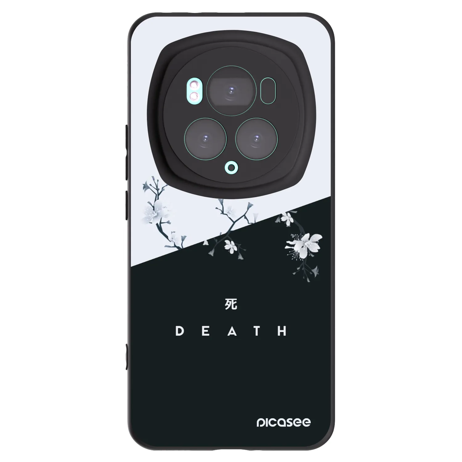 Picasee silikonowe czarne etui na Honor Magic6 Pro - Life - Death