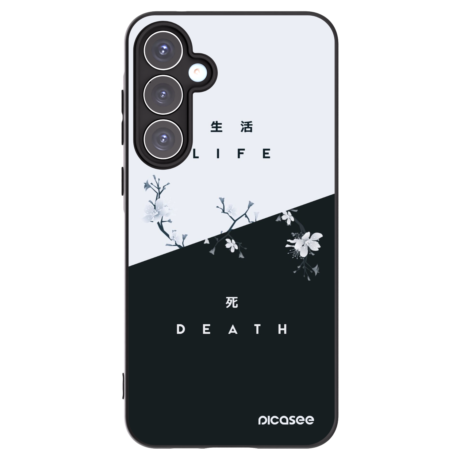 Picasee silikonowe czarne etui na Samsung Galaxy A55 5G A556B - Life - Death