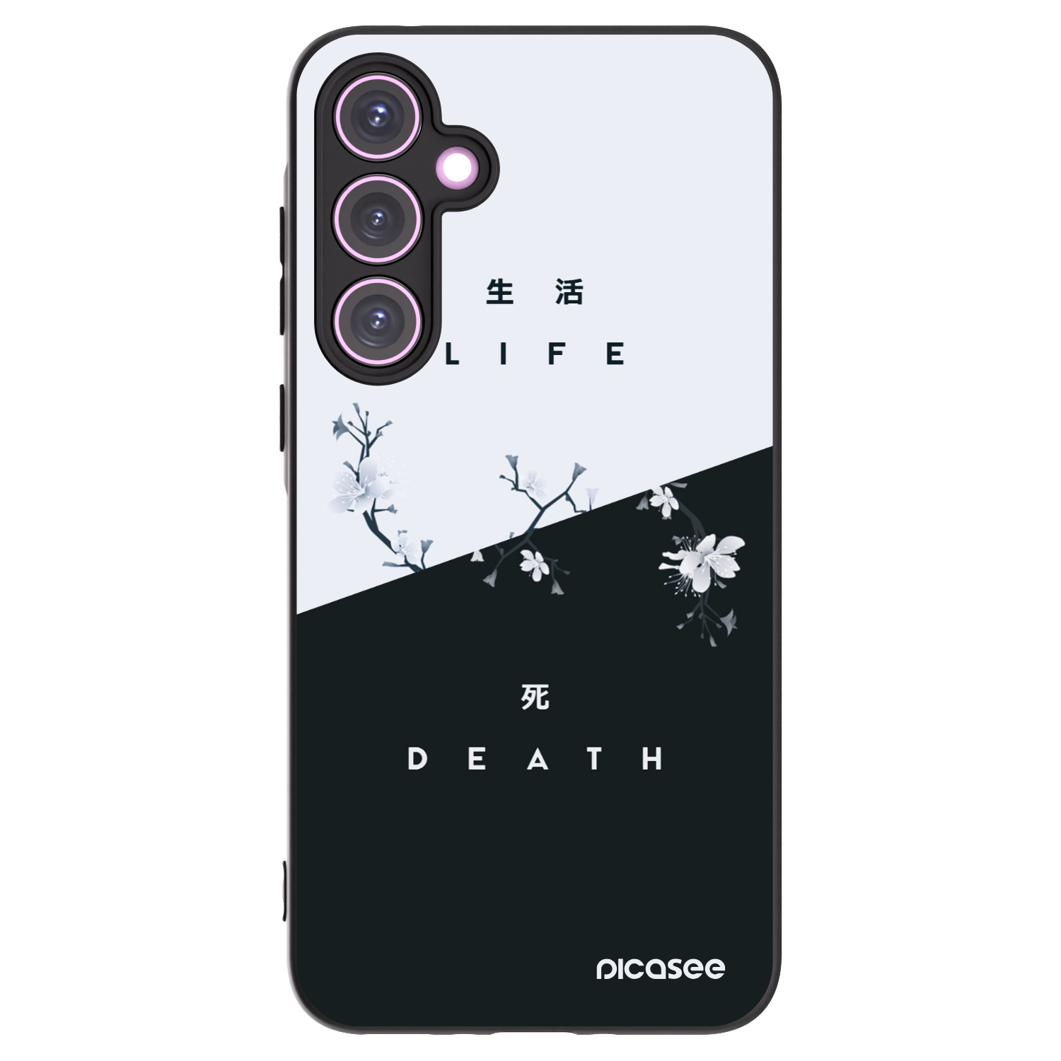 Picasee silikonowe czarne etui na Samsung Galaxy A35 5G A356B - Life - Death