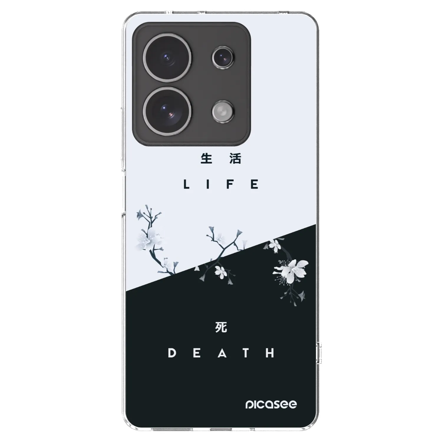 Picasee silikonowe przeźroczyste etui na Xiaomi Redmi Note 13 4G - Life - Death