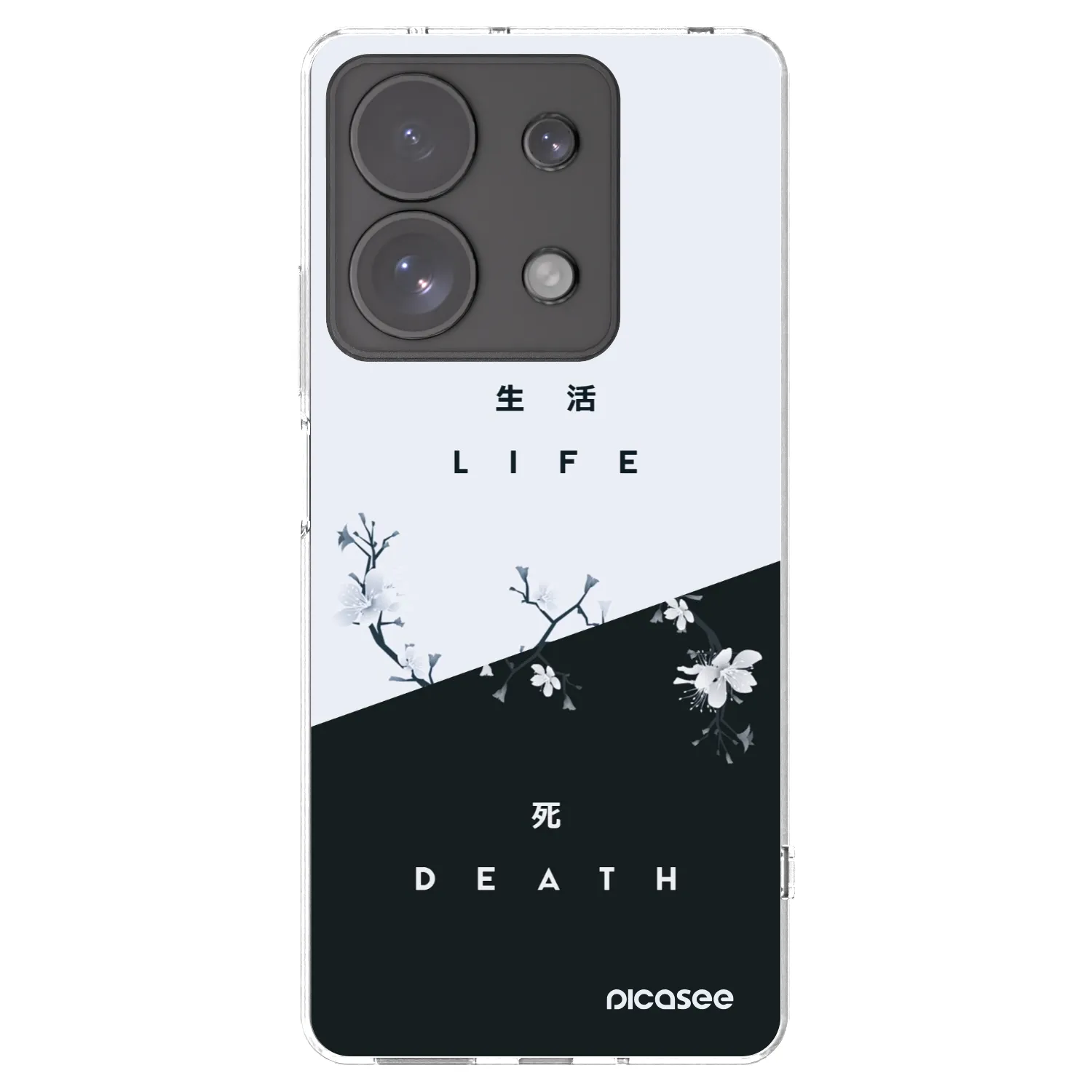 Picasee silikonowe przeźroczyste etui na Xiaomi Redmi Note 13 Pro 4G - Life - Death