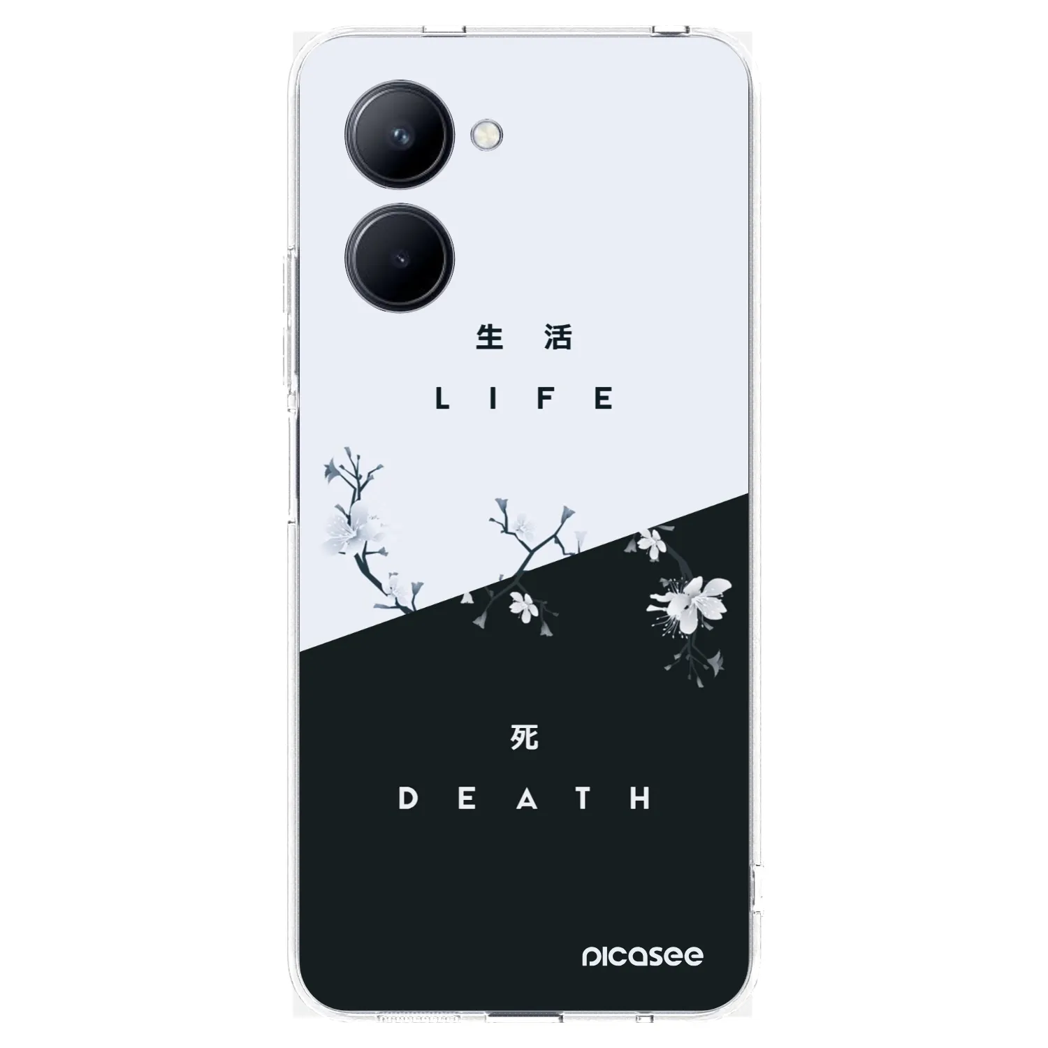 Picasee silikonowe przeźroczyste etui na Realme C33 (2023) - Life - Death