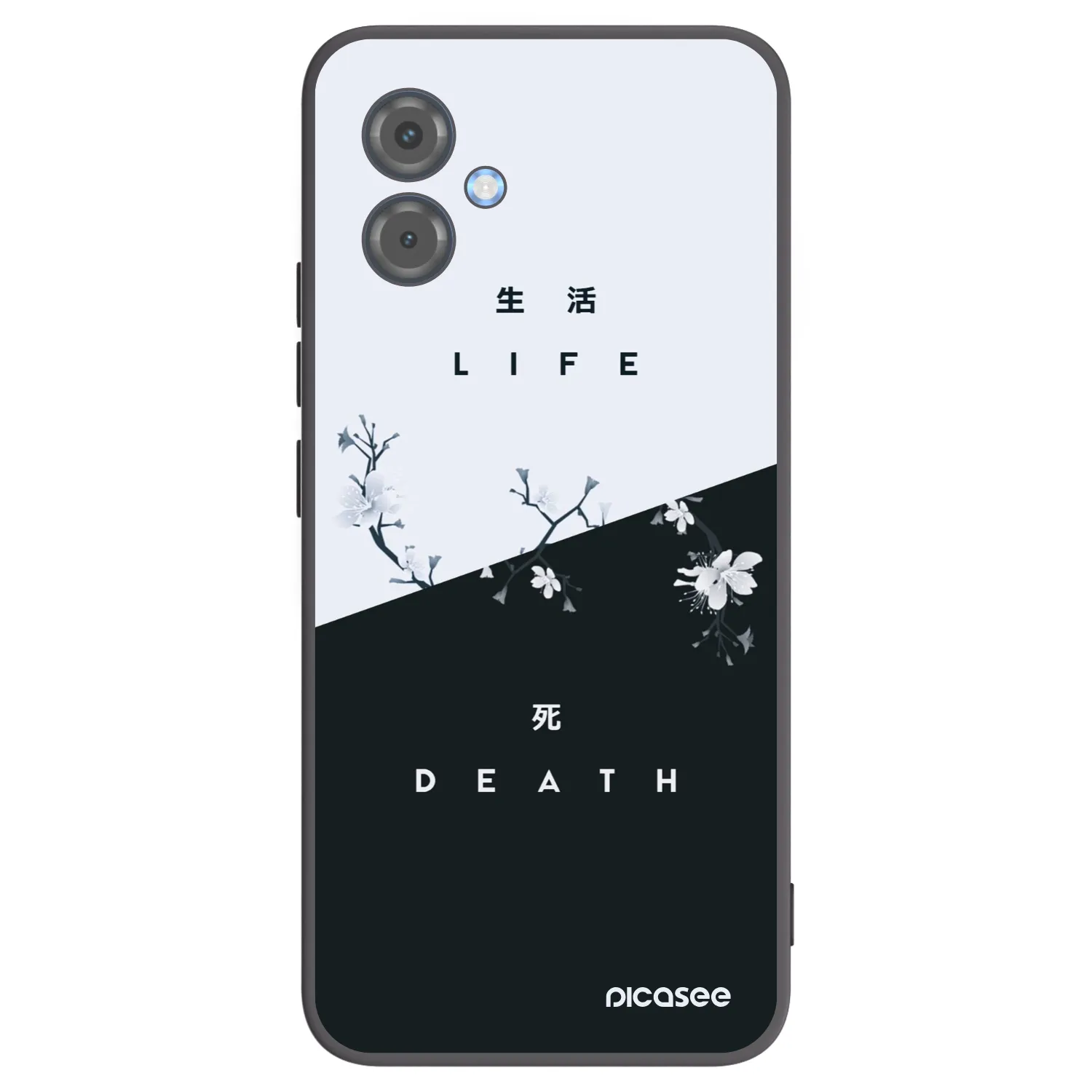 Picasee silikonowe czarne etui na Motorola Moto G14 - Life - Death