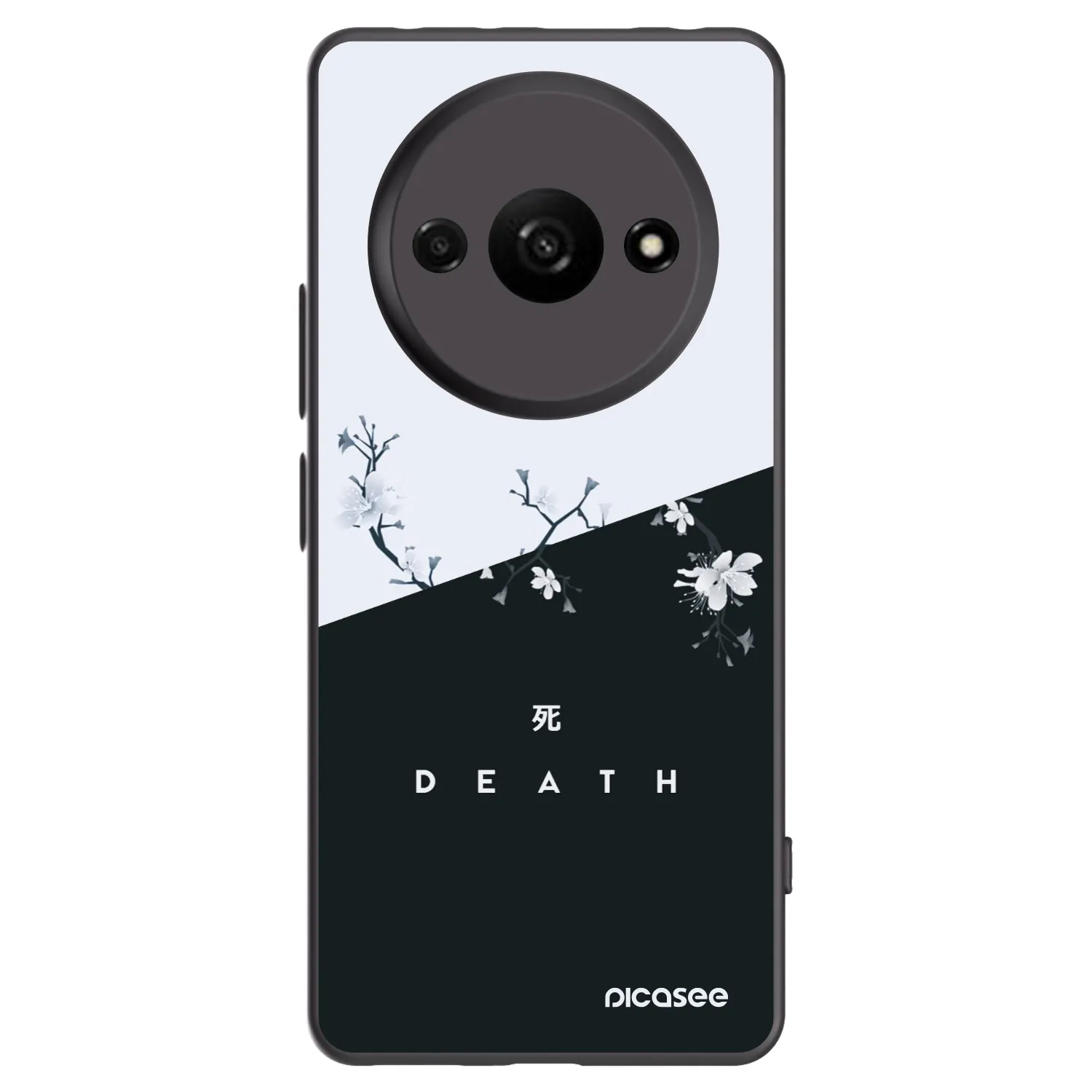 Picasee silikonowe czarne etui na Xiaomi Redmi A3 - Life - Death