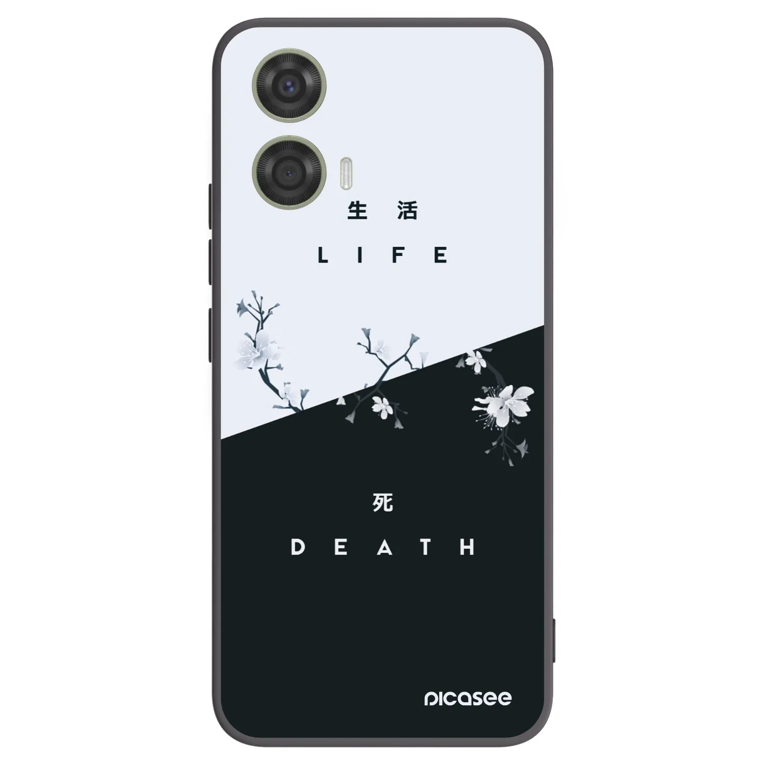 Picasee silikonowe czarne etui na Motorola Moto G24 - Life - Death
