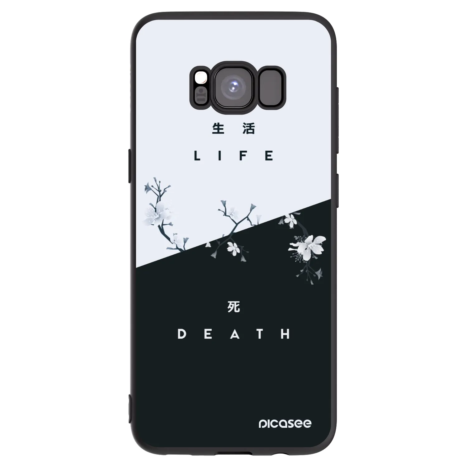 Picasee silikonowe czarne etui na Samsung Galaxy S8 G950F - Life - Death