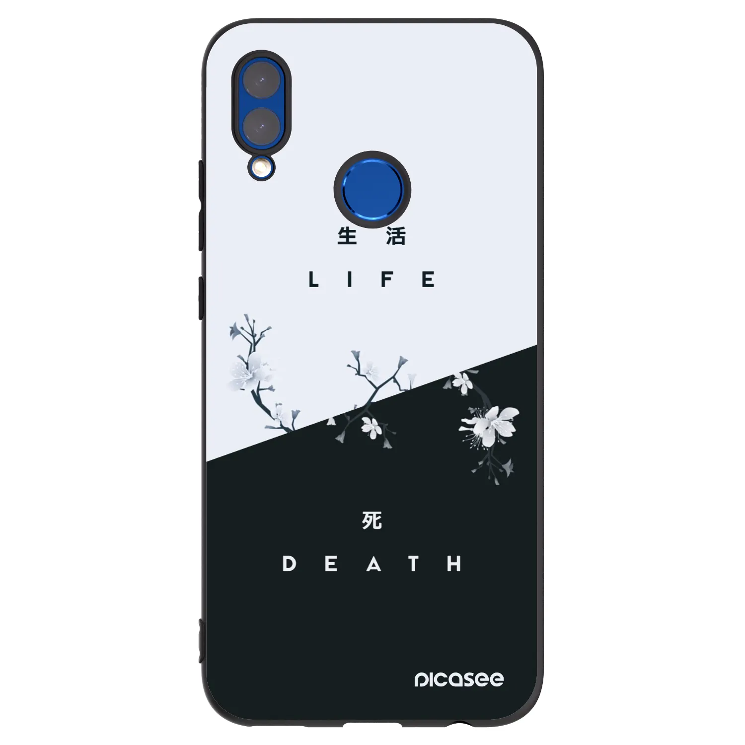 Picasee silikonowe czarne etui na Huawei P Smart 2019 - Life - Death