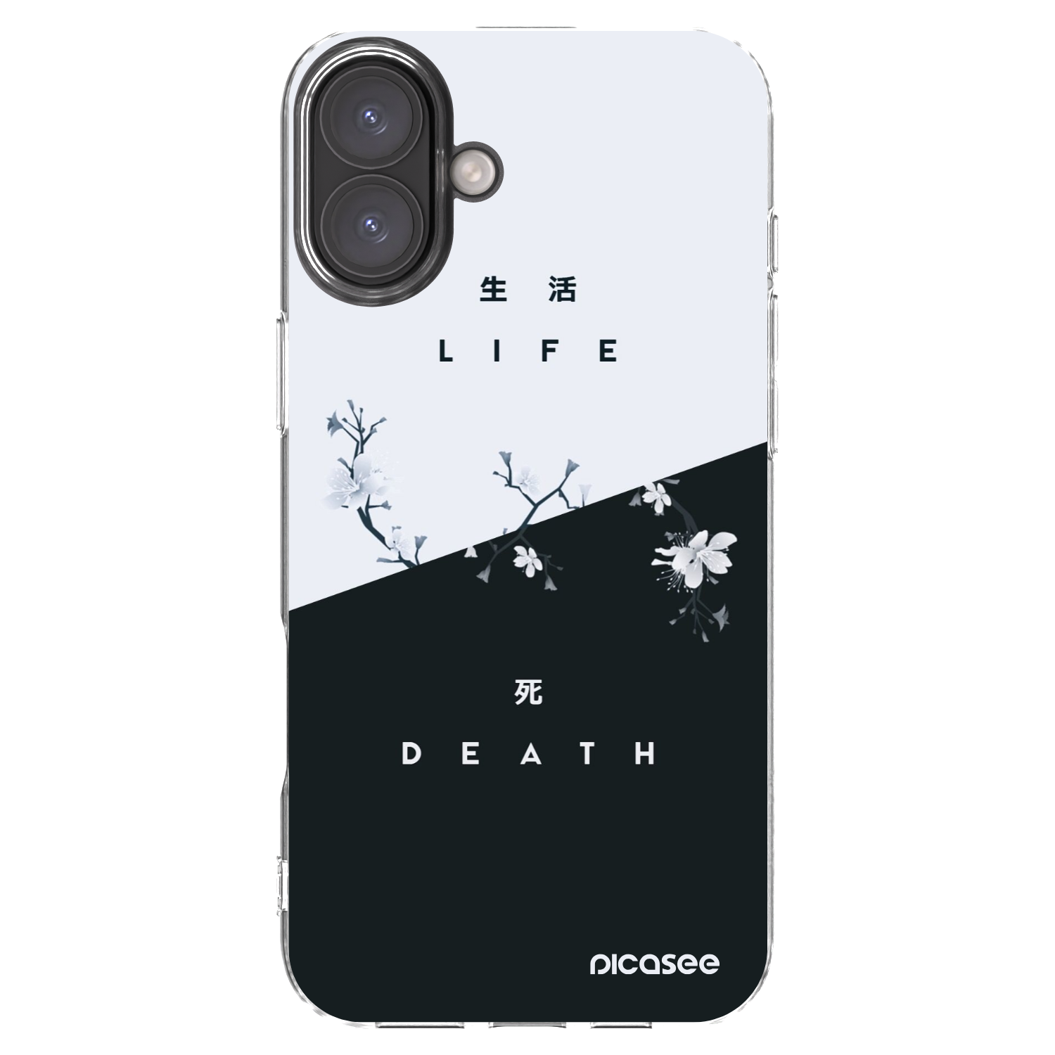 Picasee silikonowe przeźroczyste etui na Apple iPhone 16 Plus - Life - Death