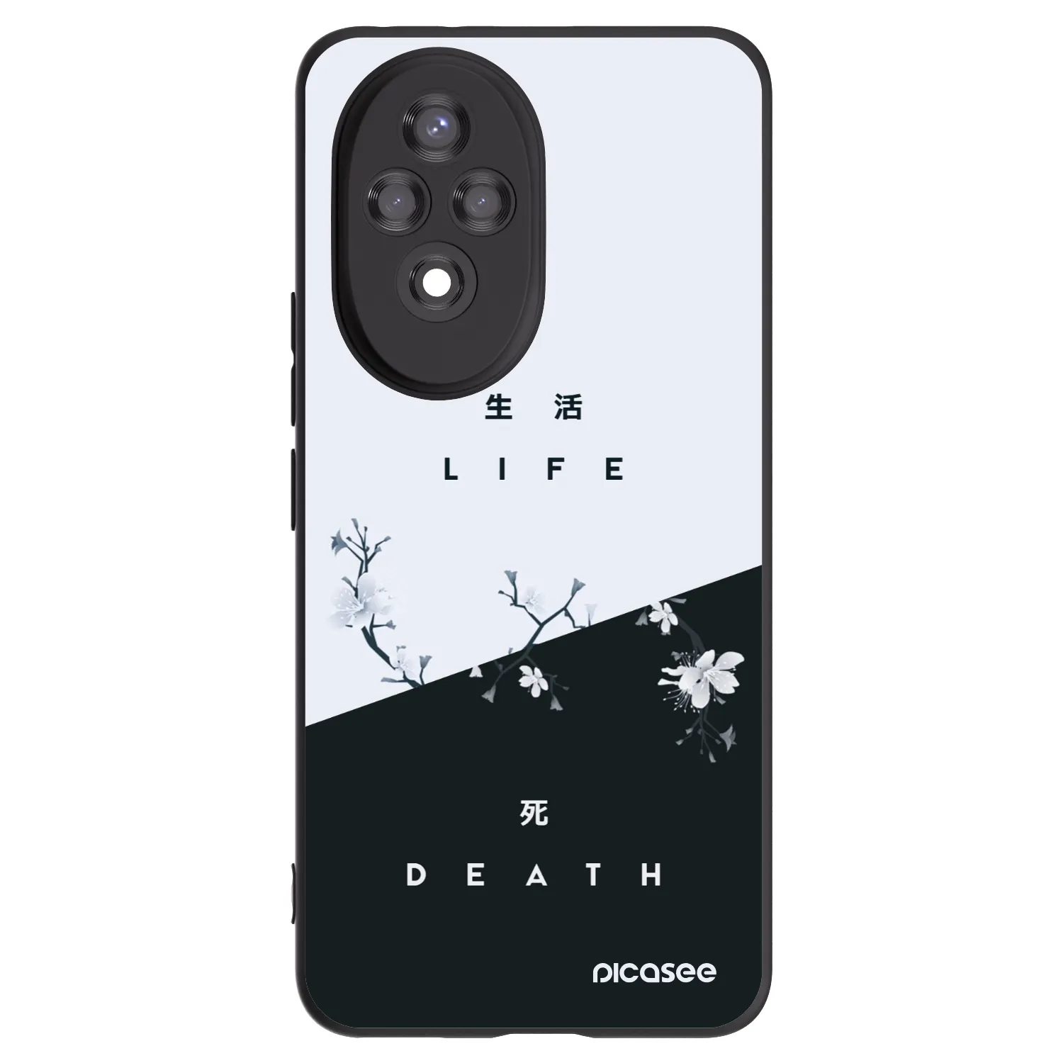 Picasee silikonowe czarne etui na Honor 200 5G - Life - Death