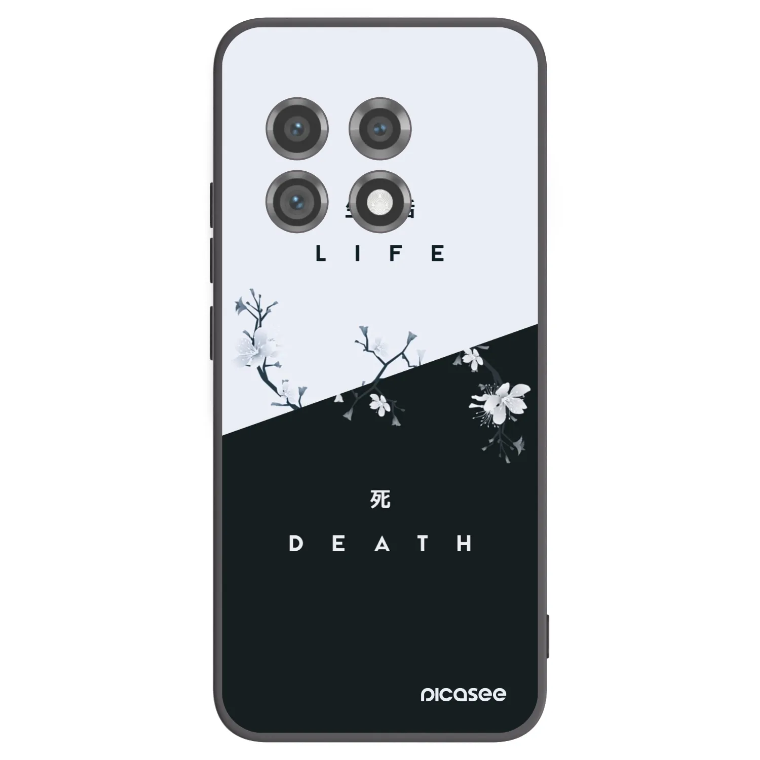Picasee silikonowe czarne etui na OnePlus 11 5G - Life - Death