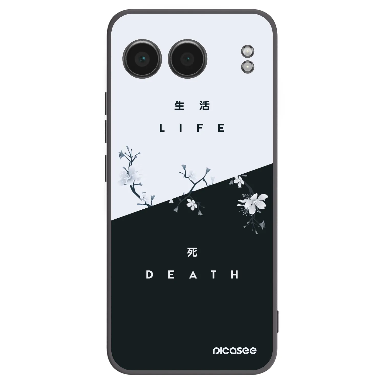 Picasee silikonowe czarne etui na OnePlus Nord 4 - Life - Death