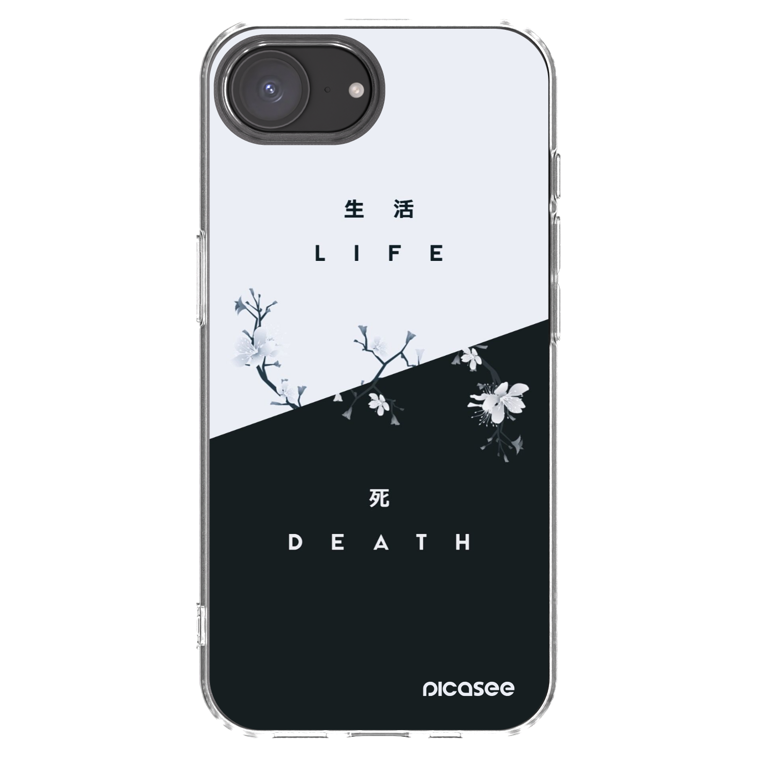 Picasee silikonowe przeźroczyste etui na Apple iPhone 16e - Life - Death