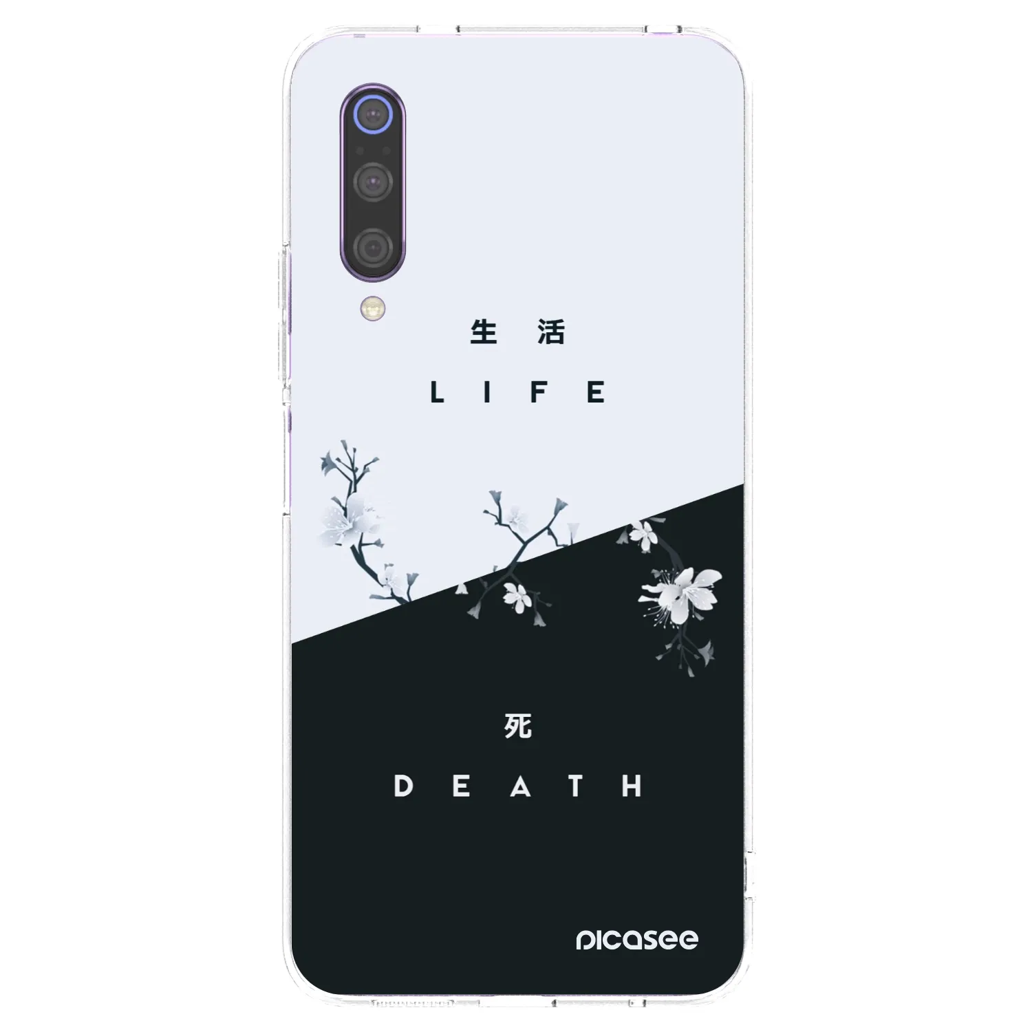 Picasee silikonowe przeźroczyste etui na Xiaomi Mi 9 - Life - Death