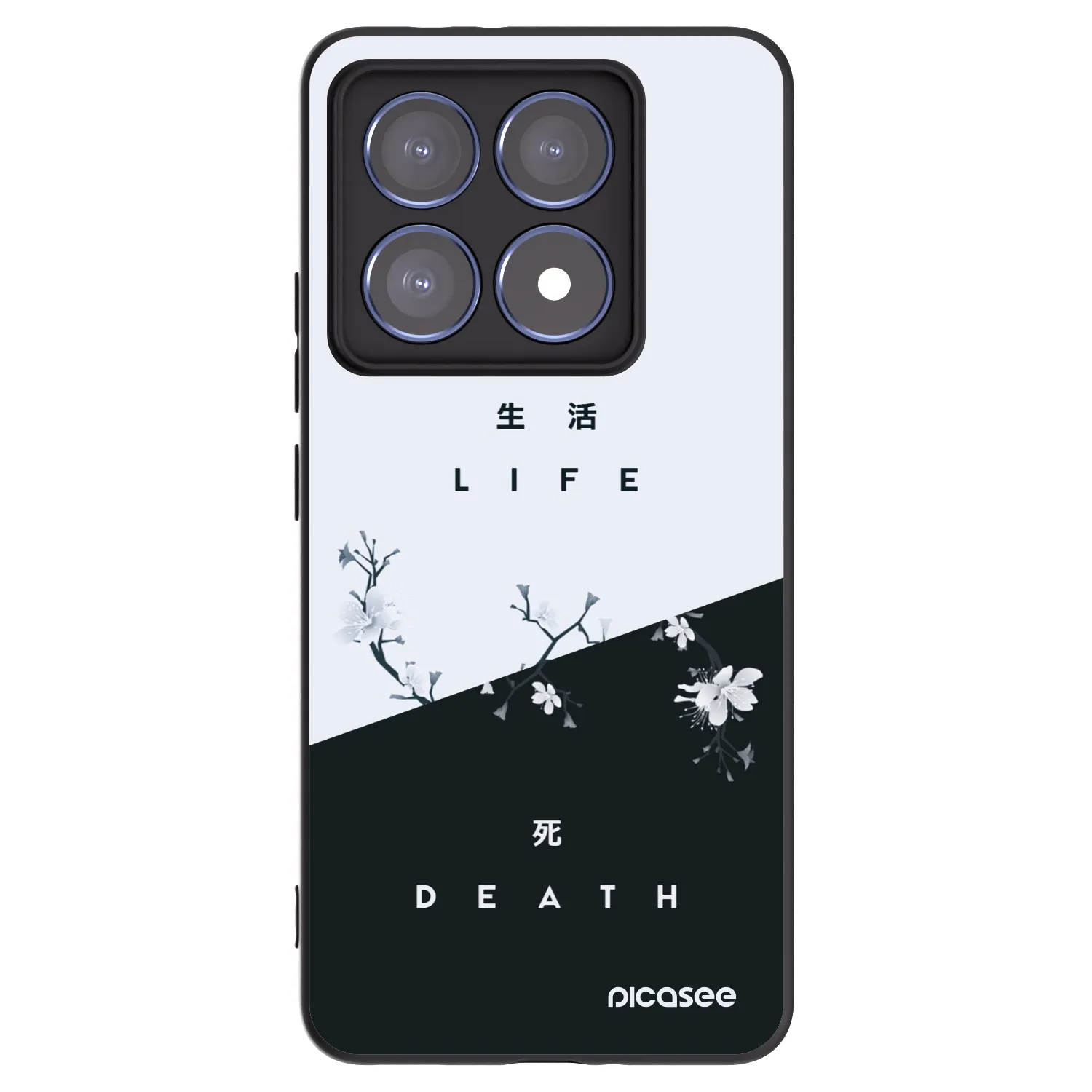 Picasee silikonowe czarne etui na Xiaomi 14T Pro - Life - Death