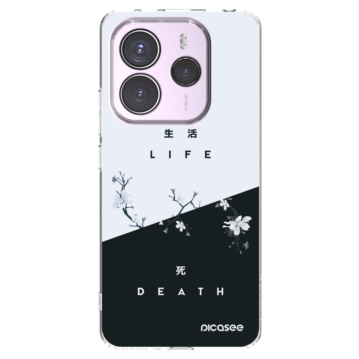 Picasee silikonowe przeźroczyste etui na Xiaomi Redmi Note 14 5G - Life - Death
