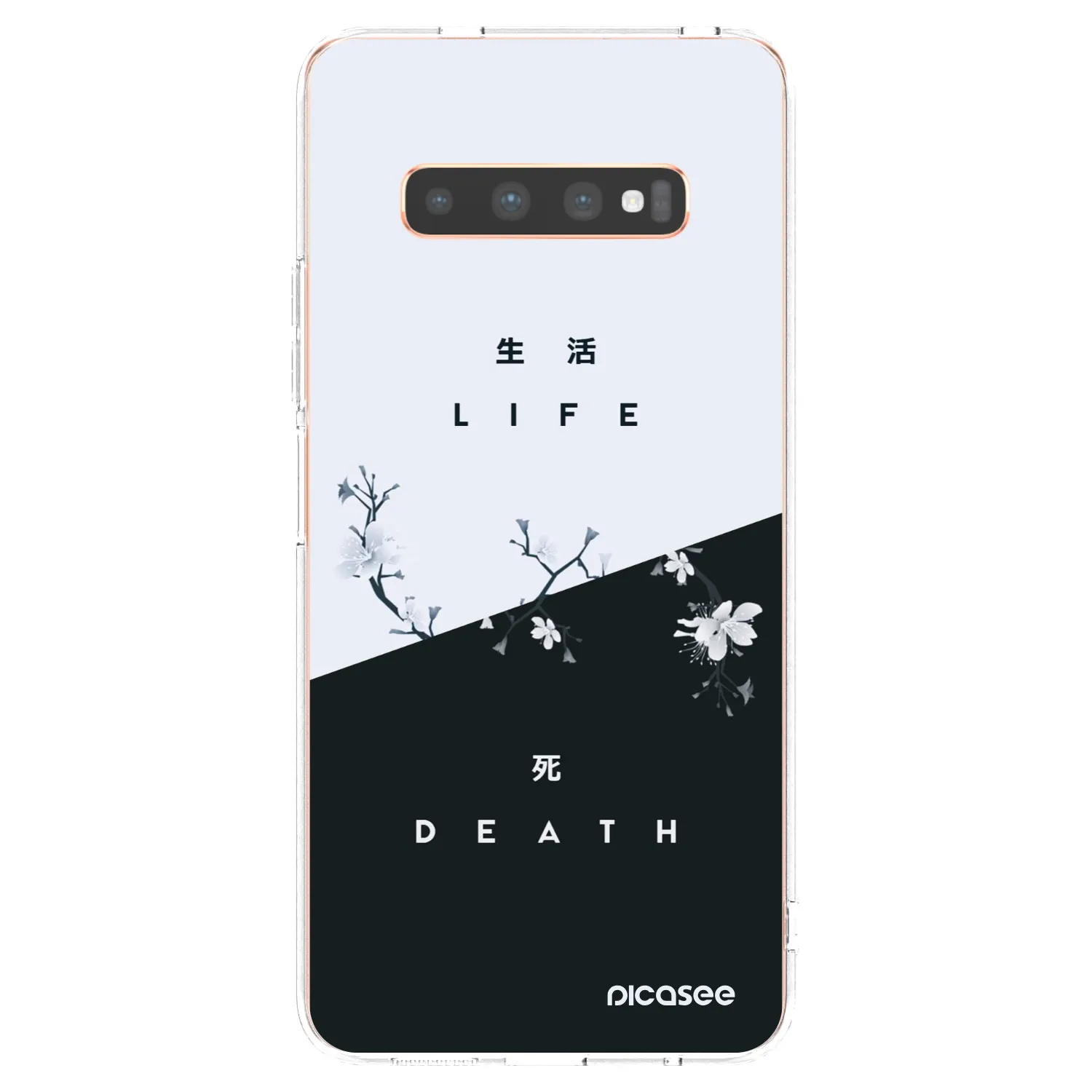 Picasee silikonowe przeźroczyste etui na Samsung Galaxy S10 Plus G975 - Life - Death